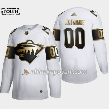 Minnesota Wild Dresy med eget tryck Adidas 2019-2020 Golden Edition Bílá Authentic - Dětské